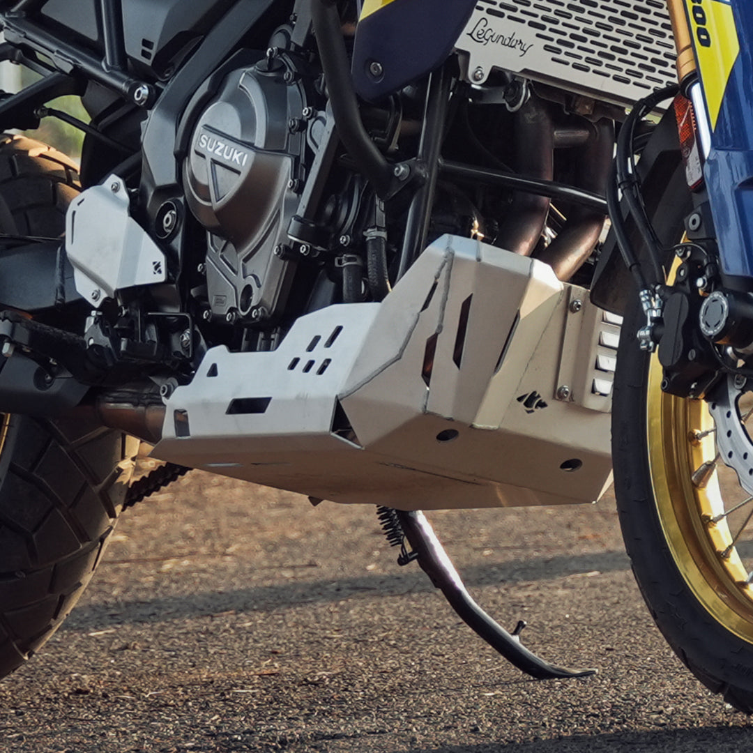 Suzuki V Strom 800DE Vambrace Bash Plate Silver