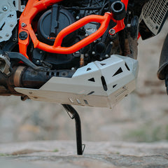 KTM 390 Enduro R Vambrace Bash Plate Silver